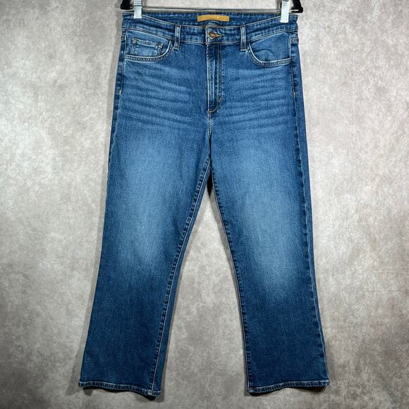 Joe's The Callie High Rise‎ Cropped Bootcut Jeans Womens 31 Blue Denim Stretch - Picture 1 of 12